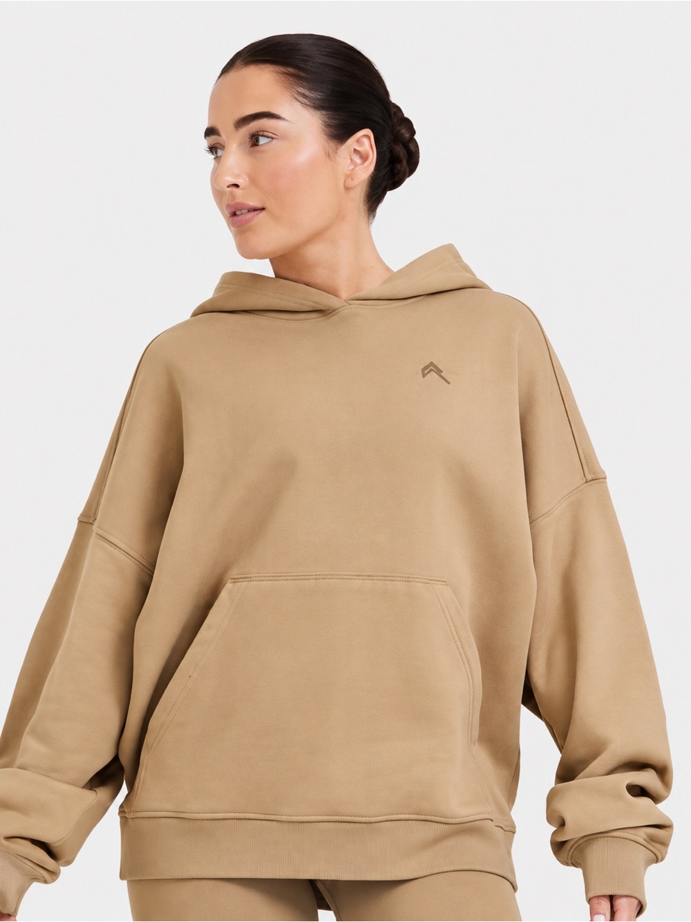Oner Active Beige Oversized Hoodie Sweatshirt